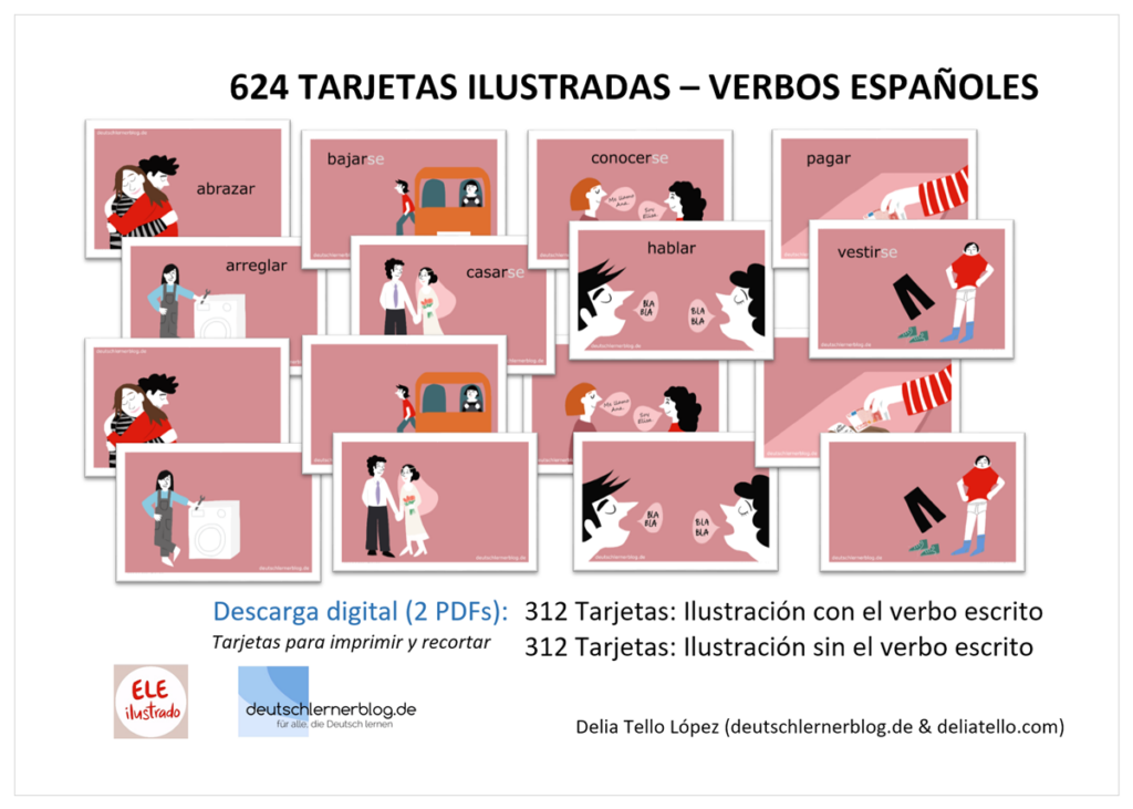material para aprender español - verbos españoles ilustrados - recursos ELE - español para extranjeros